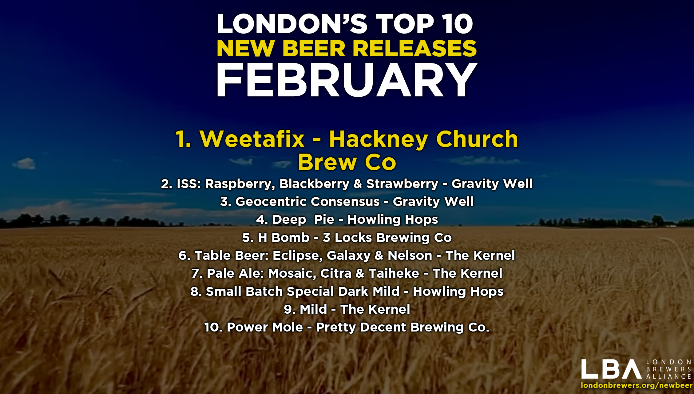 London's Top 10 New Beer Releases - February 2025