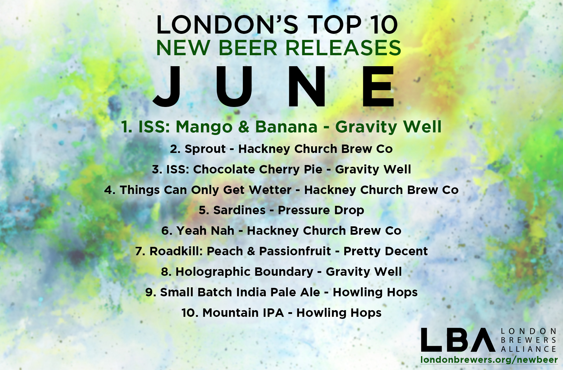 London's Top 10 New Beer Releases - June 2024